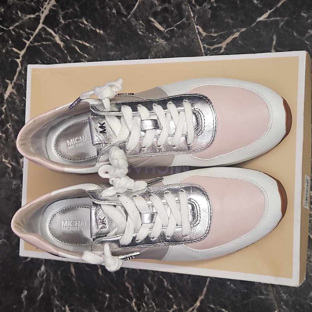 Michael Kors Pink and Silver Women's Sneakers